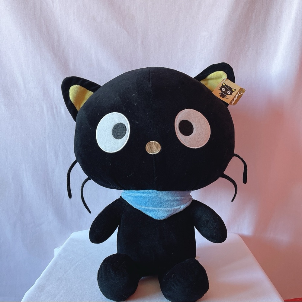 *RARE* 2011 Fiesta Sanrio Chococat XL Plush 🐈‍⬛🔲🖤
